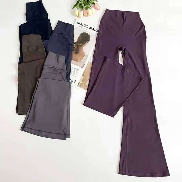 DHgate Women's High-Waisted Flared Yoga Pants Comfortable Pilates Running Leggings Stylish Gym Sport Trousers 26L0527 sold by DHgate