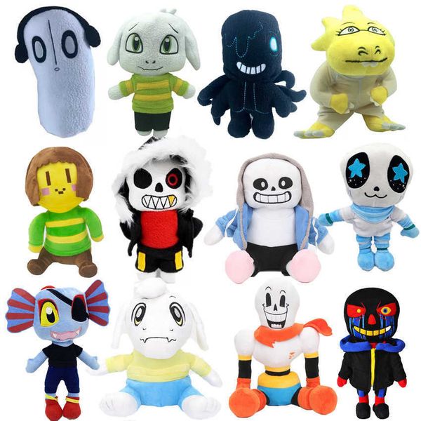 Plush toy figures from the Undertale game 5 types of Papyrus skeleton blue zombie dolls L260528ZJ9Z