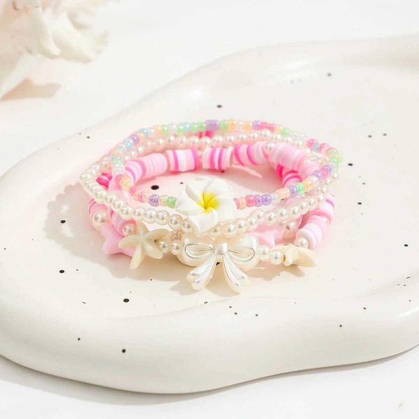 4pcs/set Bohemian Butterfly Flower Turtle Starfish s Set For Women Handmade Rice Beads Stacked Summer Beach Par Z260528