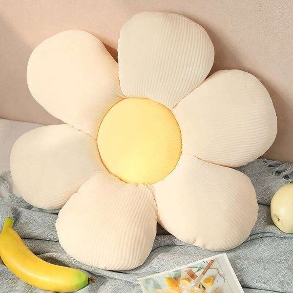35-40cm seat cushion Colorful Flower Plush Pillow Soft Cartoon Plant Stuffed Daisy Chair Cushion Sofa Lovers Birthday Gift W260528