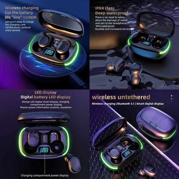TWS Wireless Earbuds Bluetooth 53 Headphones 9D Stereo Sports/Music Headset with Magnetic Charging for IOS/Android Earphone X260529