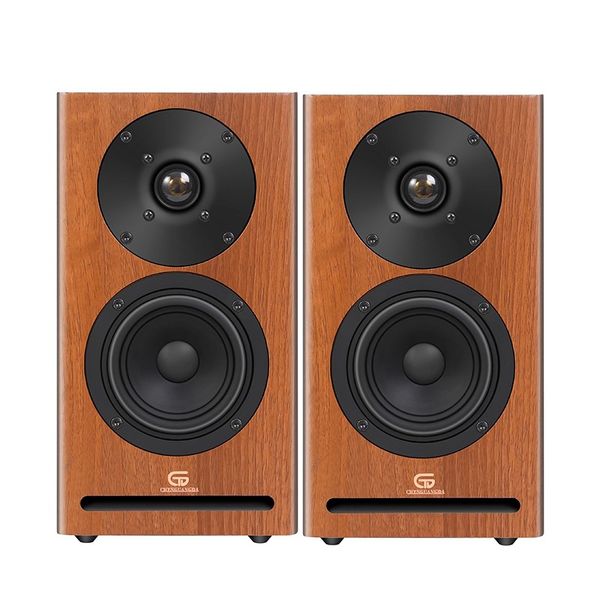 D4 4-inch Passive Bookshelf Speaker Two-way Passive Hi-Fi Audiophile Wooden Audiophile Speaker 100W Output Power 1-inch Tweeter