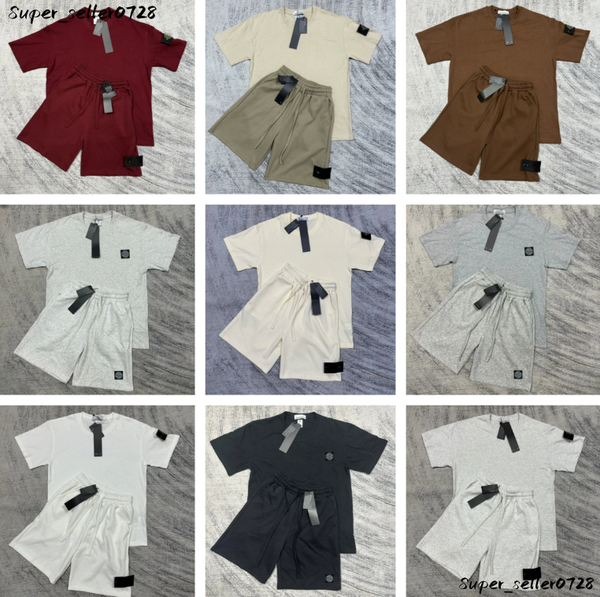 Hot Sale Stones Tracksuits Designer Men T Shirts And Shorts Set Cotton Topstoney Tee Stoney Compass Badge Armband Hip Hop Tshirt Fashion Shorts Loose Men's 2 piece Set