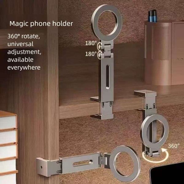Magnetic Phone Stand Foldable Desktop With I 17 Pro Max Magsafe Adjustable Support New Model Magsafe Magnetic Phone Holde Foldable And Rotatable Desktop Stand