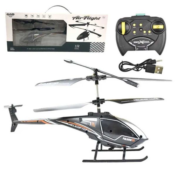 Mini Plastic RC Helicopters White Yellow Black USB Charging Remote Control Plane 25 Channel Rechargeable Kids AdultsT260530