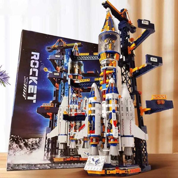 Man Rocket Model Building Blocks Space Station Construction Toy Rocket Bricks Ci Architecture Kids STEM Toys Z250910 Y260522 Y260530