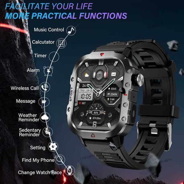 KESHUYOU Outdoor Sports Smart Watch 201 inch HD Sn LED Flashlight Talking Smart Watch for Men Wen Holiday GiftsJ260530