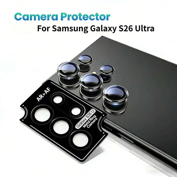 8K HD Definition Glass Protect Film For Samsung Galaxy S26 S25 S24 Ultra Plus Metal Lens Ring Camera Protection Cover