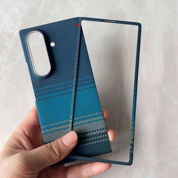 Ultra-light Slim 1500D Aramid Carbon Fiber Skin feel Case For Samsung Galaxy Z Fold 7 6 Magnetic Wireless Charge Anti-fall Cover