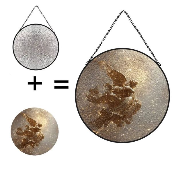 Royal Crown Colored Glass Suncatcher Pendant, Suitable For Princess-Themed Bedrooms Or Children's Rooms