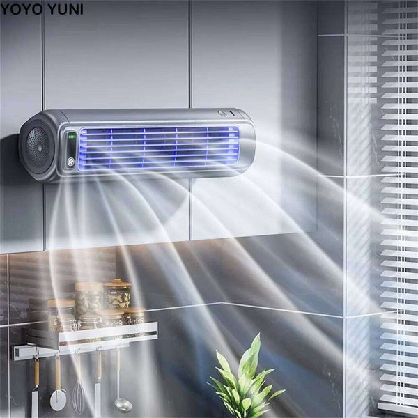 Portable 3 Speeds Tower Rechargeable Non-drilling Desk Quiet Standing Air Conditioning Fan Office 26Y0701