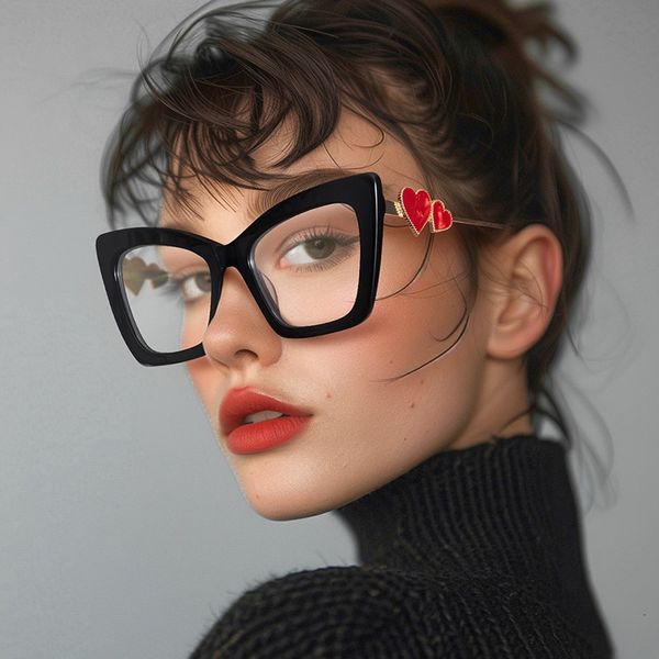 Luxury Brand Designer Sunglasses Heart-Shaped Square Simple — compare prices at CompareOffers