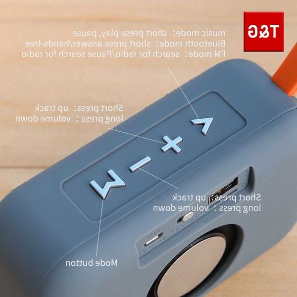 Speaker TG Portable Mini Wireless Soundbar Bluetooth 50 Outdoor Indoor HIFI Loudspeaker Support TF Card FM Radio Waterproof D260702
