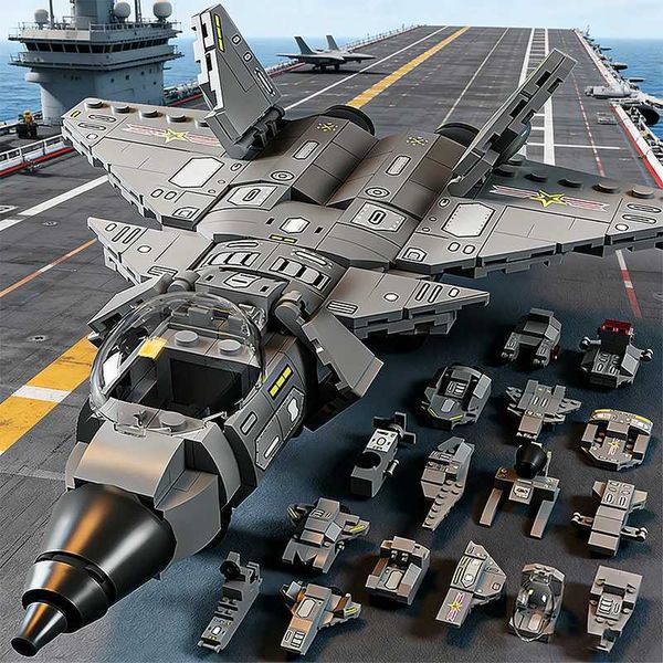 25IN1 Air Force Building Blocks J20 Fighter Building Blocks DIY Aircrt Building Blocks Children Toys Christmas Holiday Gift J260702