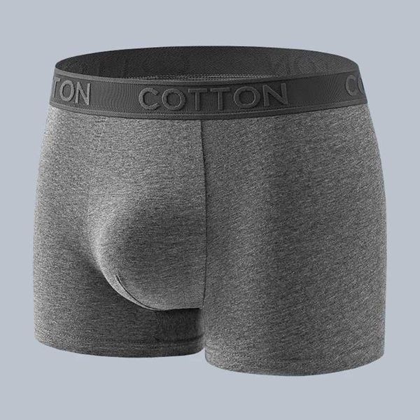 Cotton Skin-Friendly 5PCS embossed COTTON mens Boxer Shorts Basic Color Series Set Casual Daily All-Season Mens Underwear S2607021