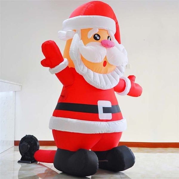 Hot selling 10/13/20/40ft High LED Inflatable Santa Claus Blow up Father Christmas old man Air Balloon for Xmas Decoration