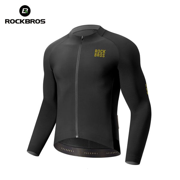 ROCKBROS Autumn Winter Bicycle Jackets Men High Elastic Thermal Fleece Bike Coat Non-Slip Comfortable Cycling Jerseys Clothing 260701