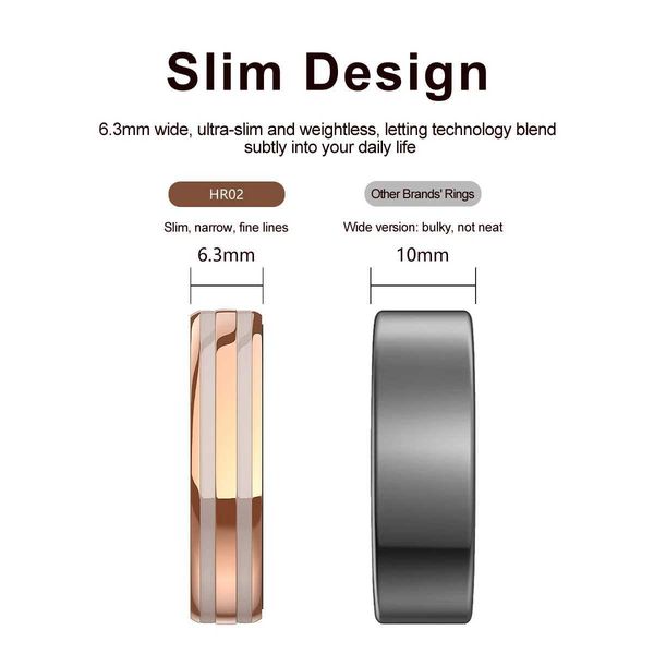 2026 Smart RinisexIP68 waterproof ratingHeart rate and health monitoringActivity trackerFitness ringNew model T260703CI69