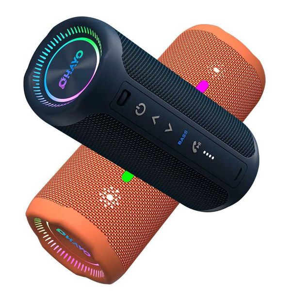 Ohayo Outdoor Speakers with Colorful Party Lights Bluetooth 53 Speakers IPX7 Waterproof Wireless Speakers Support AUX/MP3/USB T260703
