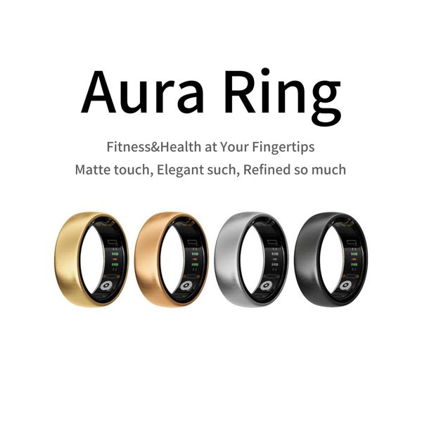AURA Matt Smart Ring Fitness Sports Health Monitor Sleep Temperature Top Quality Long Battery Rose Gold Ring for Woman Ladies T260703