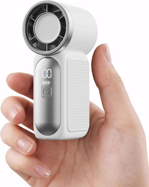 Gaiatop Portable Handheld Mini Fan, 6 Speeds 16900 RPM High Velocity Personal Fan with LED Display, USB Rechargeable, W260702