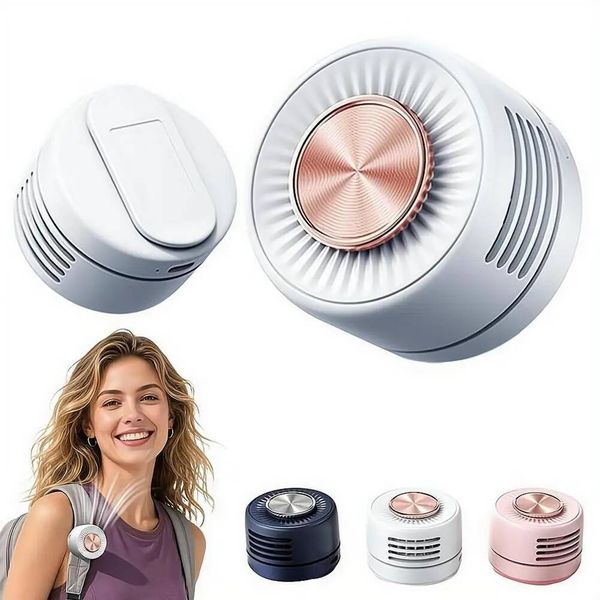 Portable Bladeless Clip-on Wearable Cooling Personal Mini for Camping Hiking Outdoor Sports USB Fan W260702