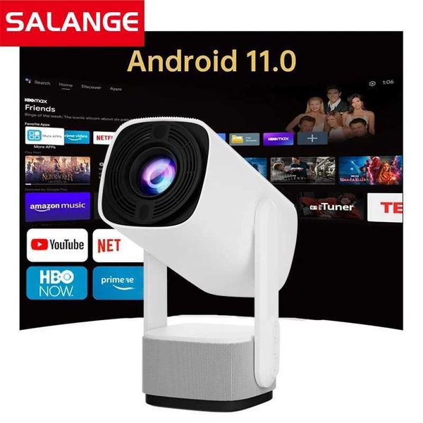 Salange K2 Projector Built-in Battery LED Home Theater Free-Style for Samsung IOS Android Phone 720P Outdoor 1080P 4K T260703