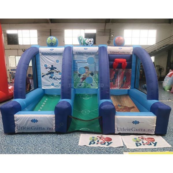 Free Ship Outdoor 5x3x3mH (16 5x10x10ft) Activities 3 In 1 Game Kids Inflatable Carnival Sport Toys For Events 221145