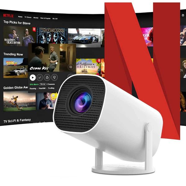 Mini Projector Support 4k and Native 1080P with Android 11 WiFi 6 BT 50 Support Airplay and Miracast Compatible T260703