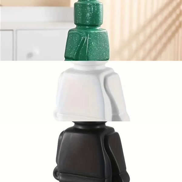 Style Ceramic Robot Vase Indoor Nordic Flower Pot Modern Home Interior Decoration White Goods Decoration Office Desk Decoration L260702