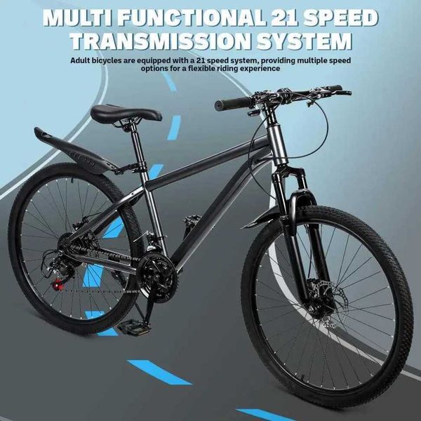 Mountain Bike Mountain 26 Inch Seat Handle Height Adjustable Dual Suspension Male And Female With 21 Speed Alloy Crank Student Road Carbon ran