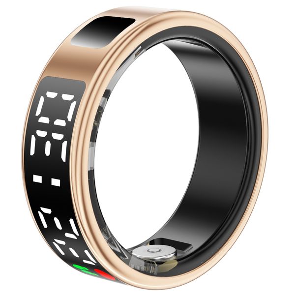 New Sr08 Smart Ring With Display Screen, Heart Rate, Blood Oxygen, Sports, Sleep Multi-Function Monitoring, Ip68 Waterproof Technology
