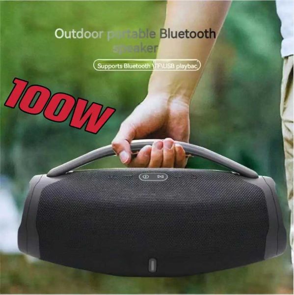 100W High-Power Bluetooth Speaker Outdoor Portable Waterproof RGB Color Light Wireless Subwoofer 360 Stereo Surround TWS Speaker T260703
