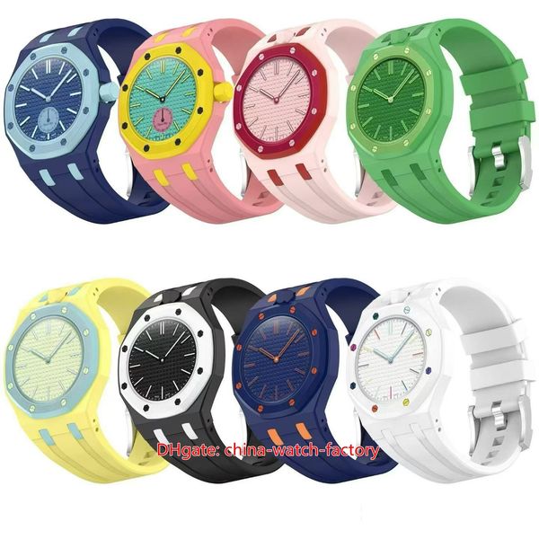 Hot Selling Royal Pop Automatic Watch Unisex Fashion 40mm x 8.4mm Bioceramic Bezel LumiNova With Rubber Bands Lanyard Mechanical Movement Men's Women's Watches