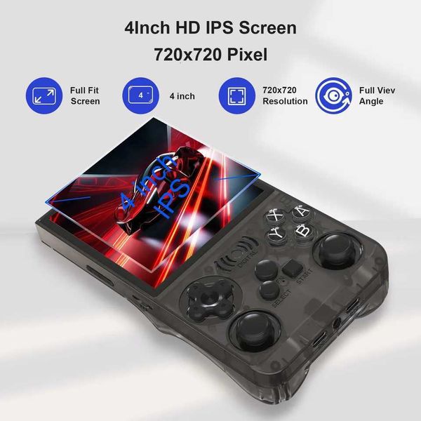 Handheld Retro GAMINJA Video ANS13 Game Console 15000 Games Built-in Linux 40 Inch IPS Screen Portable Pocket Gaming Console H2607041