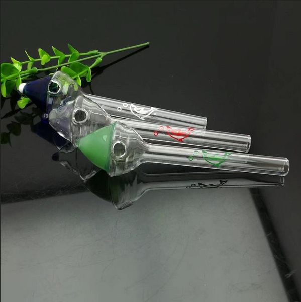 Smoking Pipes Aeecssories Glass Hookahs Bongs Colored Dolphin Love Big Head Glass Pipe