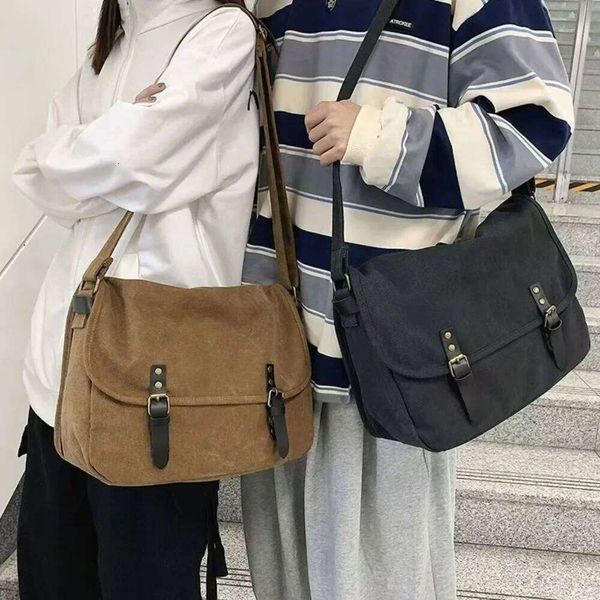 Canvas Large Capacity Men's Casual Handbags Vintage Shoulder Messenger Bag Leisure Student Satchel Package Bolsos Crossbody Bags
