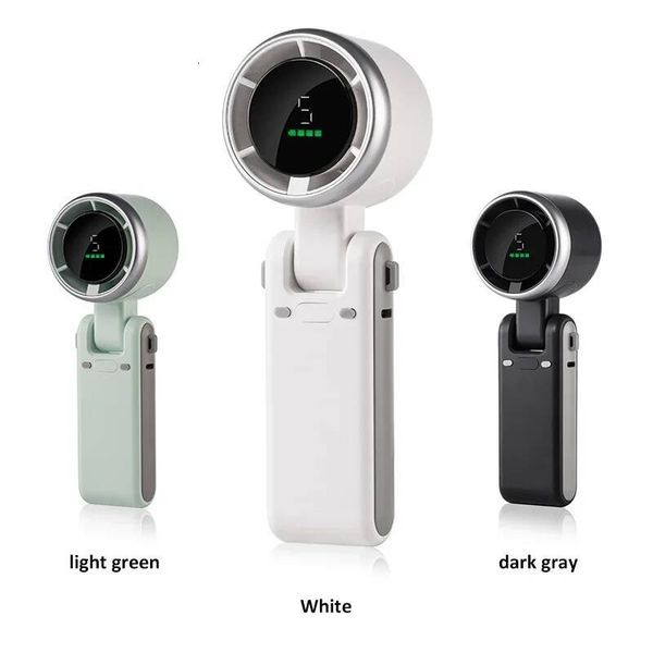 2026 New Portable Handheld High-speed Powerful Adjustable USB Rechargeable Fans LED Display MINI Turbo Fan 26Y0703