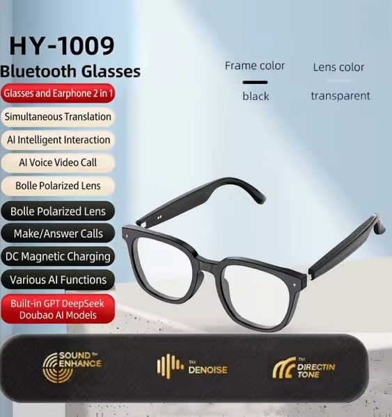 AI Translation Smart Glasses, Real-Time Conference Interpreter & Bluetooth Calling, Business Wearable Device for Meeting & Office