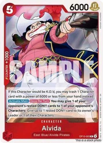 Bandai One Piece Card Game- Alvida OP15-EB04 - OP15-003 NM Rare Foil L2607066FRK