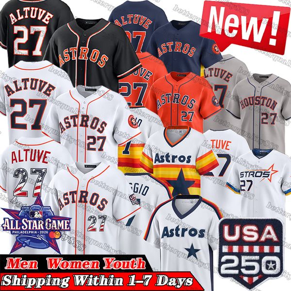 USA250 250Th Jose Altuve Jersey Alex Bregman Yordan Baseball Jerseys Alvarez As…