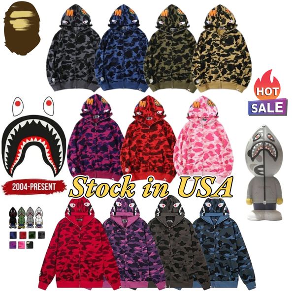 Hot Selling Shark bapehoodi men's bappe hoodie cotton hoodies zip up hoodie shark jacket t shirt sweatshirt men's jumper hoodies cotton t shirt short sleeves 001