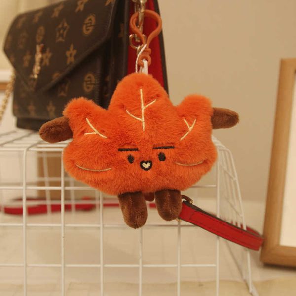 Plush Plush Leaf Keychains Toy Pendant Childrens Gift Backpack Hanging Decoration S260506 S260707