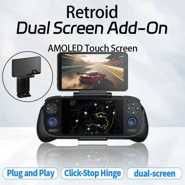 Retroid Dual Add-on Expand 5.5Inch Oled Screen Back Clip Design With TypeC Plug For RP4Pro/RP Mini/RP MiniV2/RP5 J260707