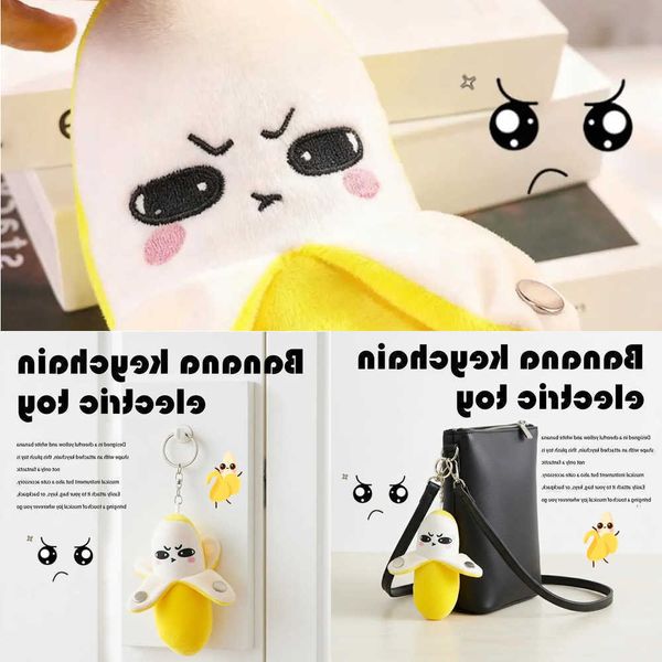 Keychain Banana Plush Toy Pendant Rhythm Piano Interactive Toy Creative Touch Doll Dual-Player Activity Friend/Party Toys L260528 S260707