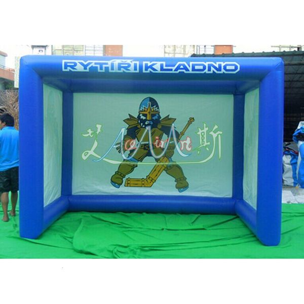 wholesale Blue gate game/ hockey ball shoot goal / carnival inflatable football target for garden game