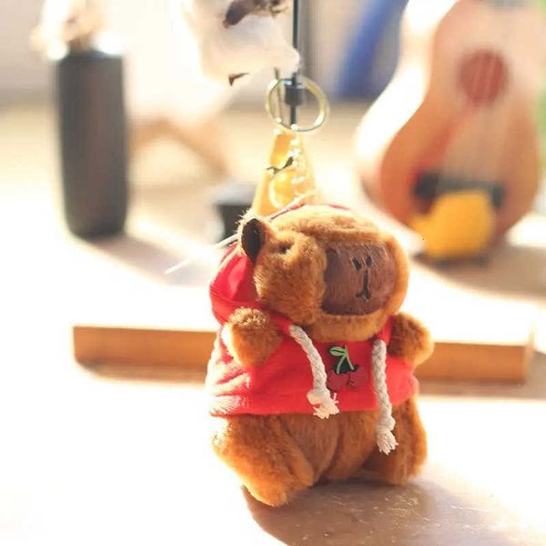 Pendant Capybara Cute Keychain Plush Toy Doll Bag Hanging Ornaments Lovely Kapila Doll with Clothes Animal Keyring 250825BJ S260506 S260707