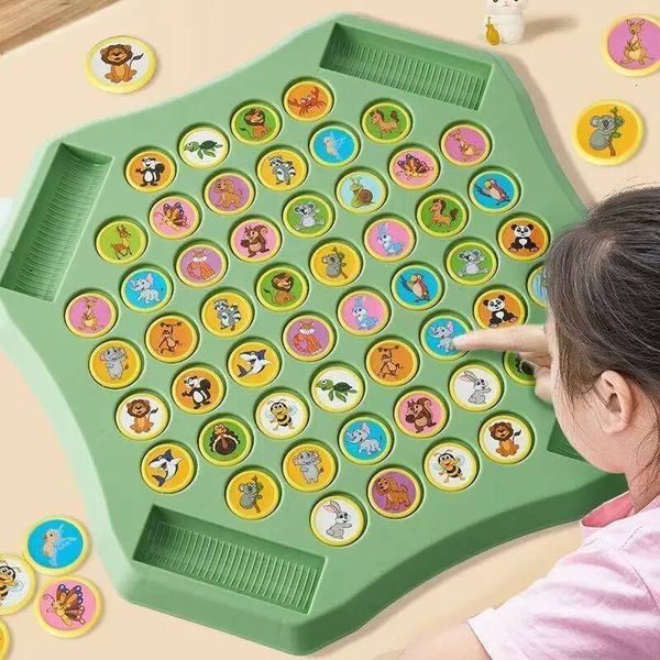 Child Puzzle Fruit Animals Flipped Matching Chess Multiplayer Find the Same Parent-child Board Family Party Game W260707