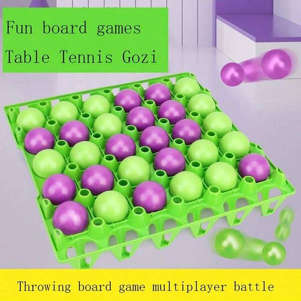"Ping Pong Tic-Tac-Toe Game - Fun Parent-Child Interactive Toy, Party Challenge with Ball & Egg Tray! W260707