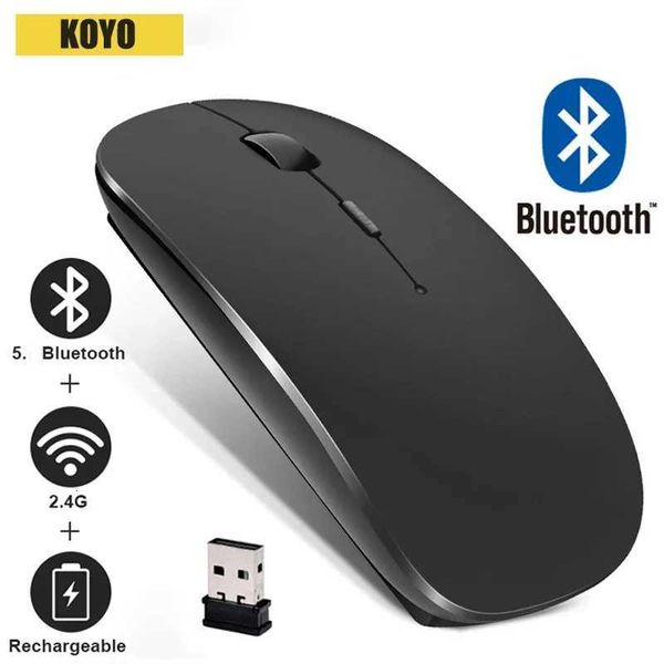 Rechargeable Bluetooth Mouse Wireless Mouse Bluetooth Computer Silent Mause Ergonomic Mini Mouse 24Ghz Optical Mice For PC X260707
